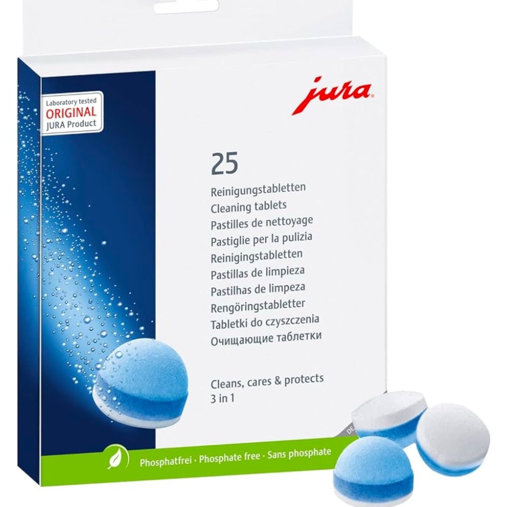 🌙 Jura Pack of 25 3-phase cleaning tablets for cleaning automatic coffee centers